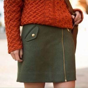 J. Crew Motorcycle Mini Skirt
